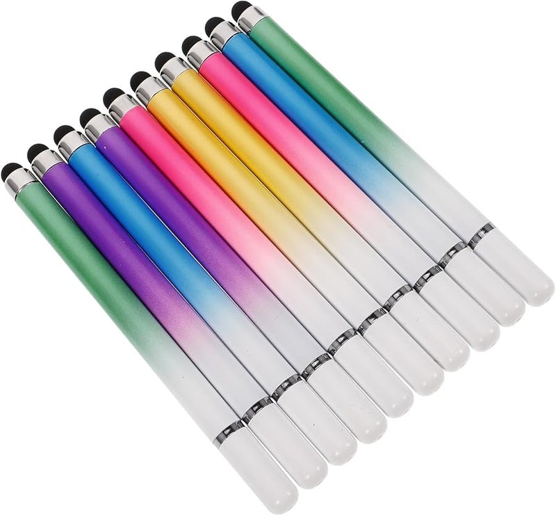 10pcs Gradient Dual Ended Stylus Pens For Touch Screens Drawing Pink Blue Purple Green Yellow - Image 2